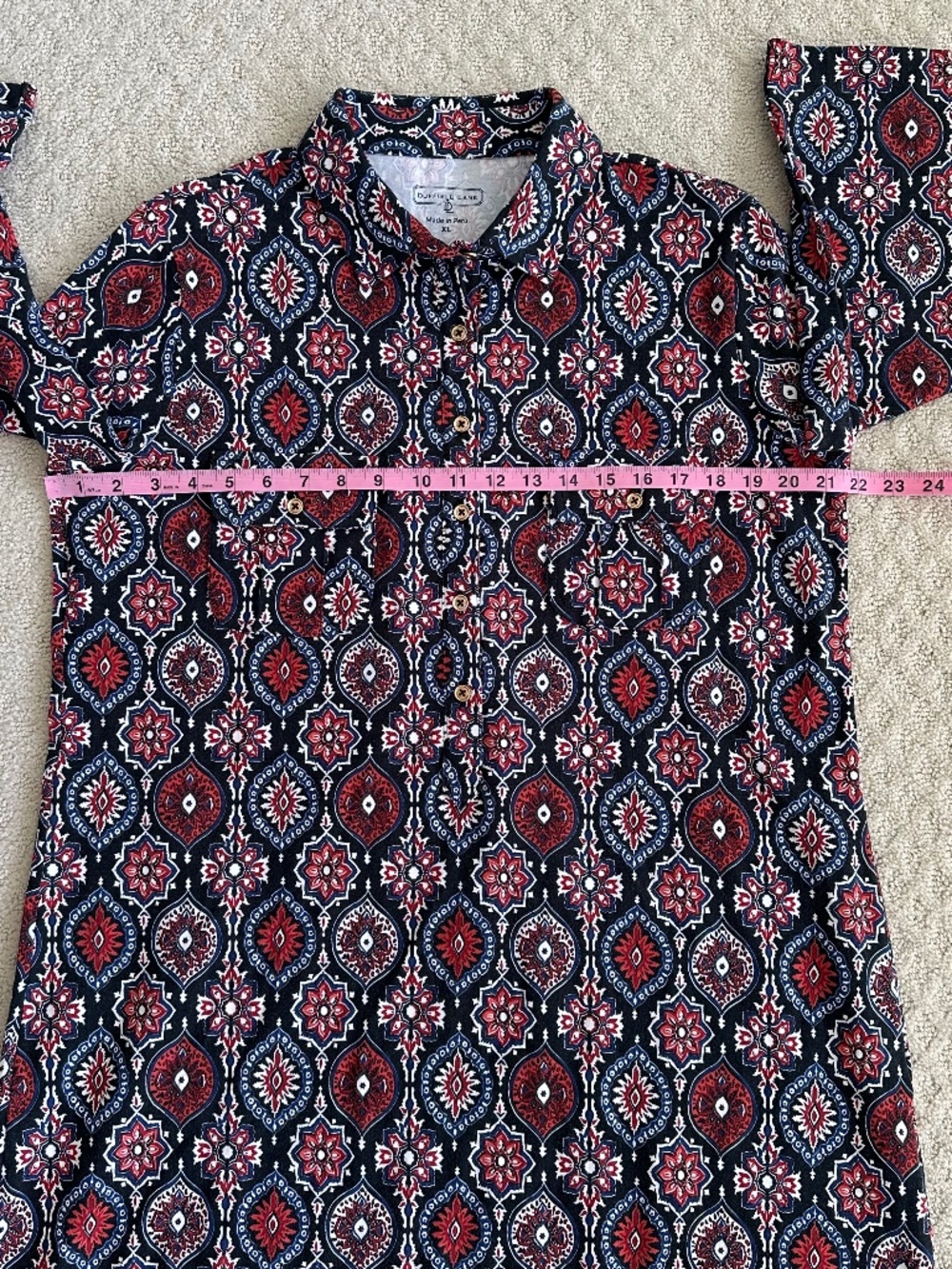 Duffield Lane Signature Stretch Cotton Jersey Coco Dress Medallion XL Classic - Picture 12 of 12